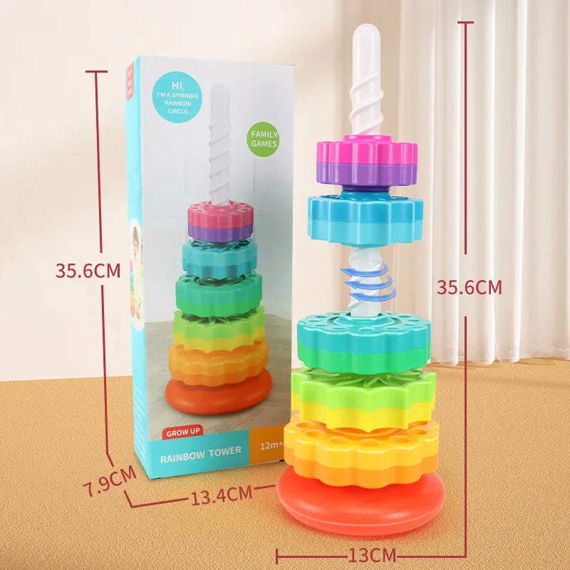Rainbow Turret Stacking Ring – Fun, Learning, and Play in One!