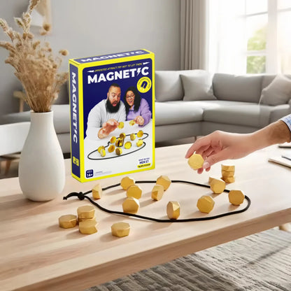 Party Game Magnetic Stone Game Interactive Magnetic Board Strategy Game, Suitable for Families, Children, and Adults High Quality, the Longest Side Is 2.5/ 3.5cm (Version Upgrade, the Outer Packaging Comes in 2 Random Styles)