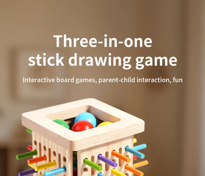 Parent child interactive wooden stick children's two person battle spatial thinking training puzzle toy