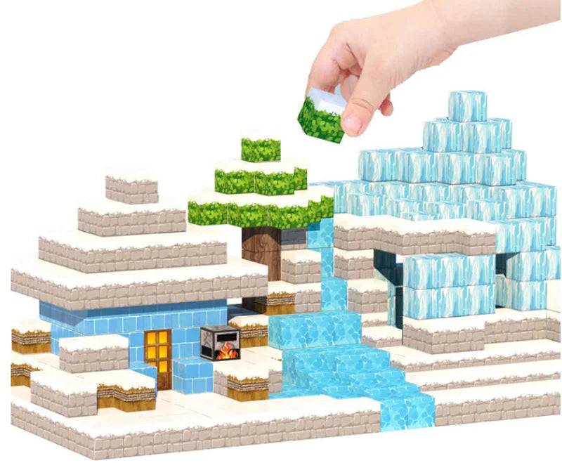 50-400pcs Mine Magnetic Building Block World Magnet Cube Set for Boys Girls Kid  DIY Model Children Sensory Toy Christmas Gift