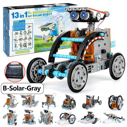 STEM Robot Kit 12 in 1 DIY Science Experiment Educational Learning Toys Engineering Technological Gadgets Gift for Kids Teens