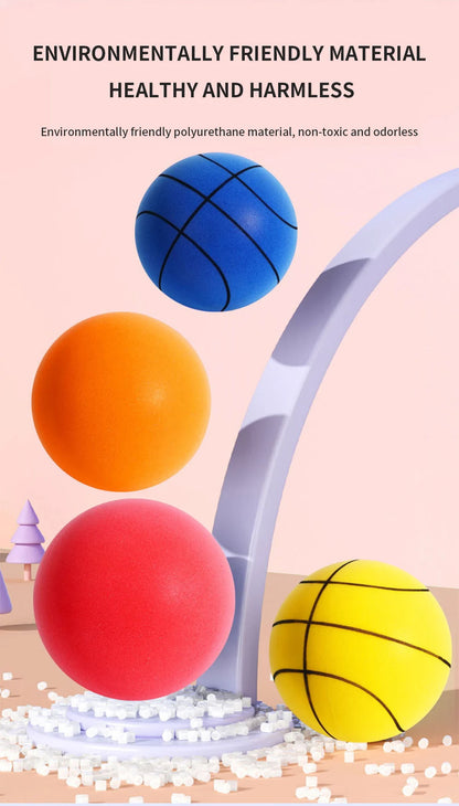 Diameter 24/22/18cm Silent High Density Foam Sports Ball Indoor Mute Basketball Soft Elastic Ball Children Sports Toy Games