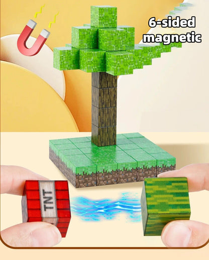 TNT Building Block Storage Box, Magnetic Building Blocks Toy, Building Block Set, Children's DIY Assembly Toy Building Blocks,