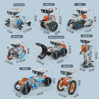 12-in-1 STEM Robot Building Kit Toys DIY Engineering Construction Set Educational Science Experiment Gift for Kids Teens
