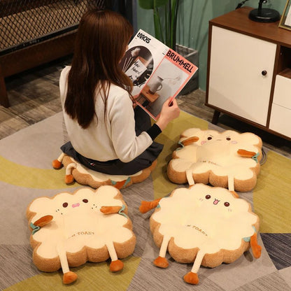 Super Cute Cushion Chair Butt Cushion Plush Toy Square Round With Rope Non-Slip Seat Cushion Office Home Send Gifts To Friends
