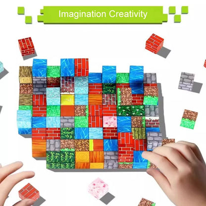 50-400pcs Mine Magnetic Building Block World Magnet Cube Set for Boys Girls Kid  DIY Model Children Sensory Toy Christmas Gift