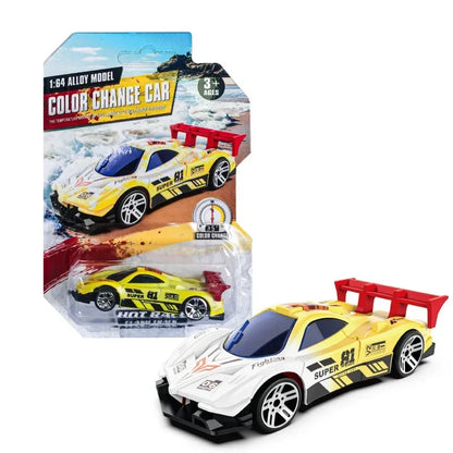 1:64 Magic Color Changing Racing Car Model Temperature Sensitive Inertia Pull Back Cars Toys Crash-Resistant Durable Boys Gift