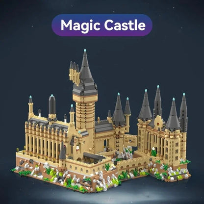 New Magic Hogwarts Castle Micro Building  Blocks Street View Architecture Creative MOC Model Kit  Kids Christmas Birthday Gifts