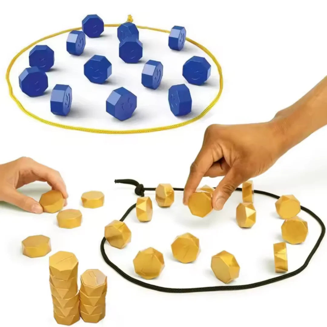 Party Game Magnetic Stone Game Interactive Magnetic Board Strategy Game, Suitable for Families, Children, and Adults High Quality, the Longest Side Is 2.5/ 3.5cm (Version Upgrade, the Outer Packaging Comes in 2 Random Styles)