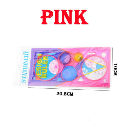Geometry Spirograph Drawing Stencils Set Painting Template Art Crafts Creative Kids Educational Toy Variety of Flowers Ruler