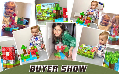 10-500PCS Magnetic Building Blocks Magnet Set Bricks Mini World STEM Construction DIY Educational Toys For Kids Birthday Gifts