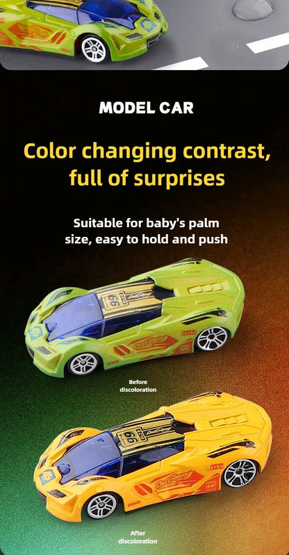 1:64 Magic Color Changing Racing Car Model Temperature Sensitive Inertia Pull Back Cars Toys Crash-Resistant Durable Boys Gift
