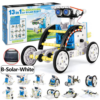 12-in-1 STEM Robot Building Kit Toys DIY Engineering Construction Set Educational Science Experiment Gift for Kids Teens
