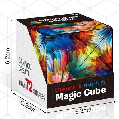 3D Dreamy Changeable Magnetic Magic Square Infinite Flippig Geometry Puzzle Game Antistress Fidget Toy Children Birthday Gift