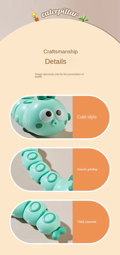 Funny Colorful Animals Worm Reptile Clockwork Crawling Toy Rocky Swing Wind up Toy