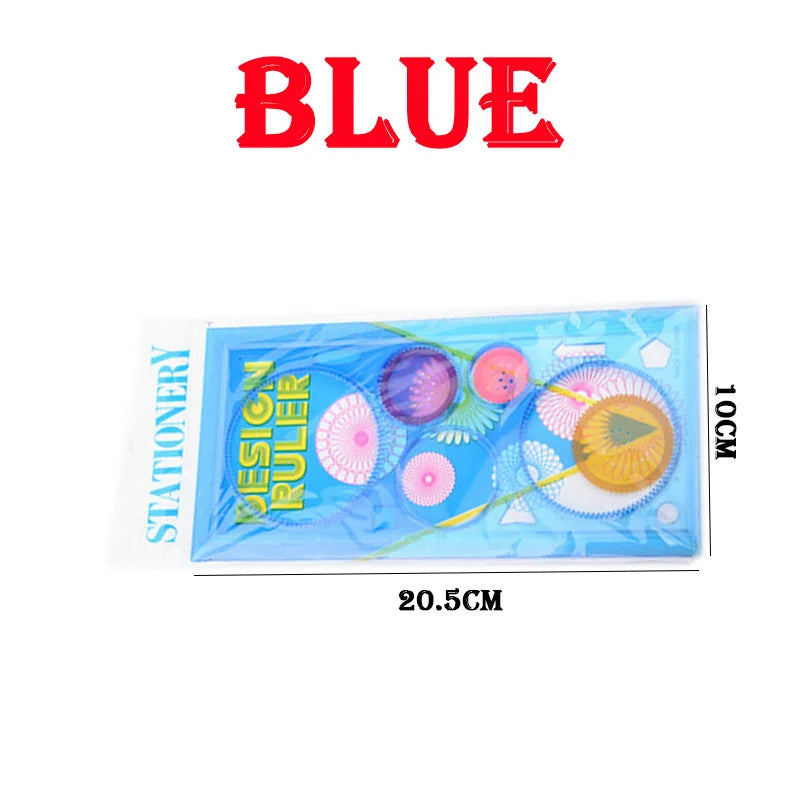 Geometry Spirograph Drawing Stencils Set Painting Template Art Crafts Creative Kids Educational Toy Variety of Flowers Ruler